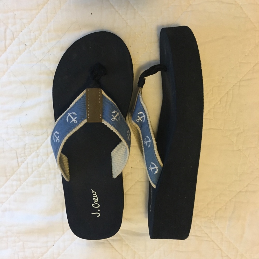 J. Crew || nautical platform sandals